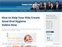 Tablet Screenshot of hamiltondental.wordpress.com