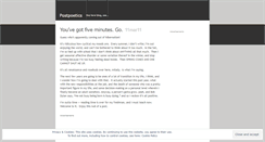 Desktop Screenshot of postpoetics.wordpress.com