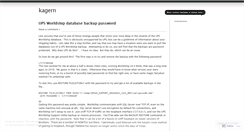 Desktop Screenshot of kagern.wordpress.com