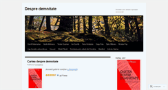 Desktop Screenshot of despredemnitate.wordpress.com