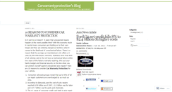Desktop Screenshot of carwarrantyprotection.wordpress.com