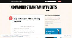Desktop Screenshot of novachristianfamilyevents.wordpress.com