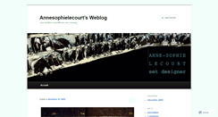 Desktop Screenshot of annesophielecourt.wordpress.com