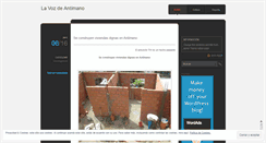 Desktop Screenshot of lavozdeantimano.wordpress.com