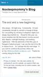 Mobile Screenshot of nosleepmommy.wordpress.com