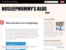 Tablet Screenshot of nosleepmommy.wordpress.com