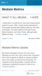 Mobile Screenshot of mediatemetrics.wordpress.com
