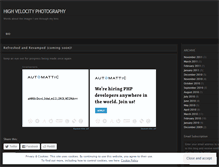 Tablet Screenshot of highvelocityphotography.wordpress.com
