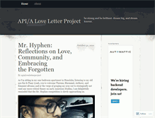 Tablet Screenshot of apialoveletterproject.wordpress.com