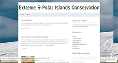 Desktop Screenshot of extremepolarislandsconservation.wordpress.com