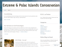 Tablet Screenshot of extremepolarislandsconservation.wordpress.com