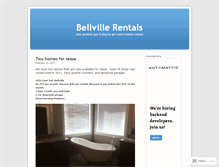 Tablet Screenshot of bellvillerentals.wordpress.com