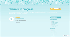 Desktop Screenshot of dharmistinprogress.wordpress.com