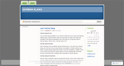 Desktop Screenshot of germanslang.wordpress.com