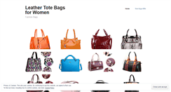 Desktop Screenshot of leathertotebags.wordpress.com