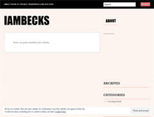 Tablet Screenshot of iambecks.wordpress.com