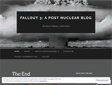 Tablet Screenshot of fallout3.wordpress.com