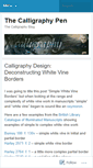 Mobile Screenshot of calligraphypen.wordpress.com