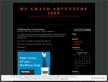 Tablet Screenshot of mygrandadventure2009.wordpress.com