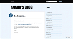 Desktop Screenshot of anand.wordpress.com