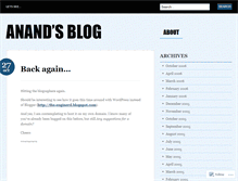 Tablet Screenshot of anand.wordpress.com