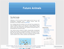 Tablet Screenshot of futureanimals.wordpress.com