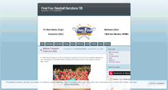 Desktop Screenshot of finalfourbaseball08.wordpress.com