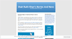 Desktop Screenshot of kingkhanshahrukhkhan.wordpress.com