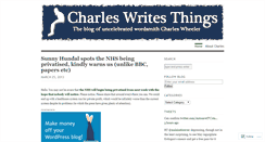 Desktop Screenshot of charleswritesthings.wordpress.com
