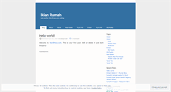 Desktop Screenshot of iklanrumah.wordpress.com