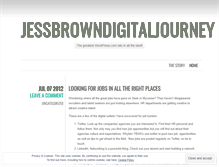 Tablet Screenshot of jessbrowndigitaljourney.wordpress.com