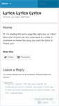 Mobile Screenshot of lyricslyricslyrics.wordpress.com