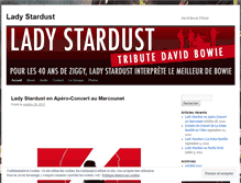 Tablet Screenshot of ladystardustribute.wordpress.com