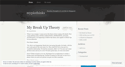 Desktop Screenshot of mypiothinks.wordpress.com
