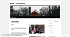 Desktop Screenshot of fromtheprovinces.wordpress.com