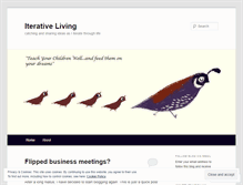 Tablet Screenshot of iterativeliving.wordpress.com