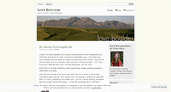 Desktop Screenshot of loveboulder.wordpress.com