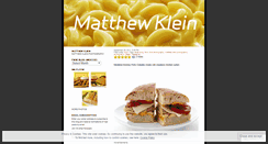 Desktop Screenshot of matthewklein.wordpress.com