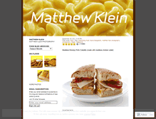 Tablet Screenshot of matthewklein.wordpress.com