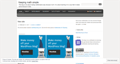 Desktop Screenshot of keepingmathsimple.wordpress.com
