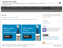Tablet Screenshot of keepingmathsimple.wordpress.com