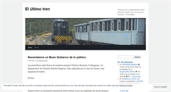 Desktop Screenshot of elultimotren.wordpress.com