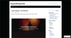 Desktop Screenshot of boysandfrogsnews.wordpress.com