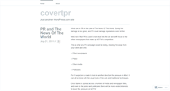 Desktop Screenshot of covertpr.wordpress.com