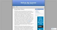Desktop Screenshot of delivermesummer.wordpress.com