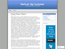 Tablet Screenshot of delivermesummer.wordpress.com