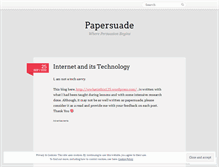 Tablet Screenshot of papersuade.wordpress.com