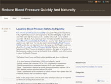 Tablet Screenshot of howtoloweryourbloodpressurequickly21.wordpress.com