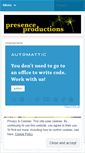 Mobile Screenshot of presenceproductions.wordpress.com