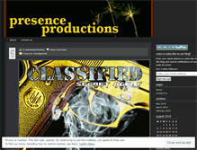 Tablet Screenshot of presenceproductions.wordpress.com